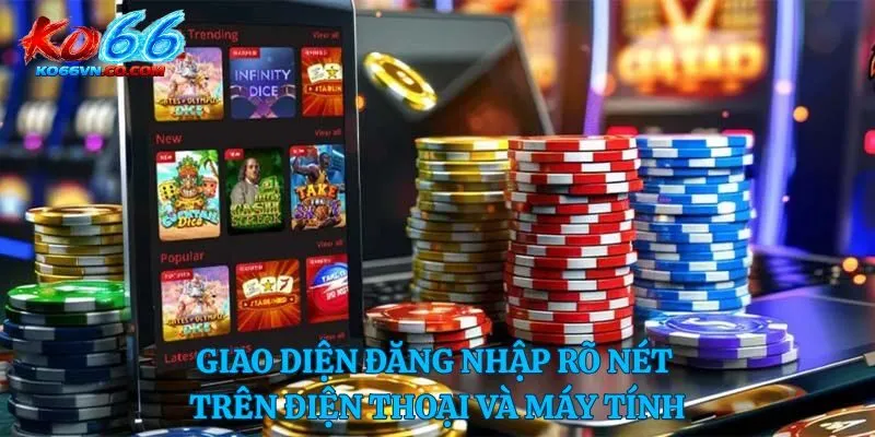 Giao diện đăng nhập rõ nét trên điện thoại và máy tính